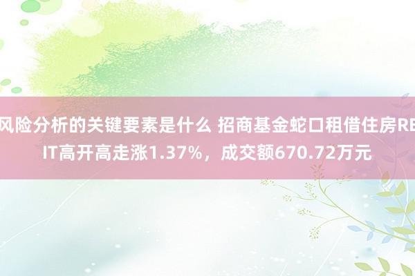 风险分析的关键要素是什么 招商基金蛇口租借住房REIT高开高走涨1.37%，成交额670.72万元