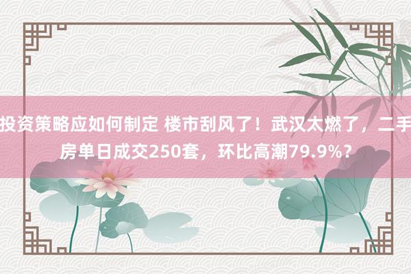 投资策略应如何制定 楼市刮风了！武汉太燃了，二手房单日成交250套，环比高潮79.9%？