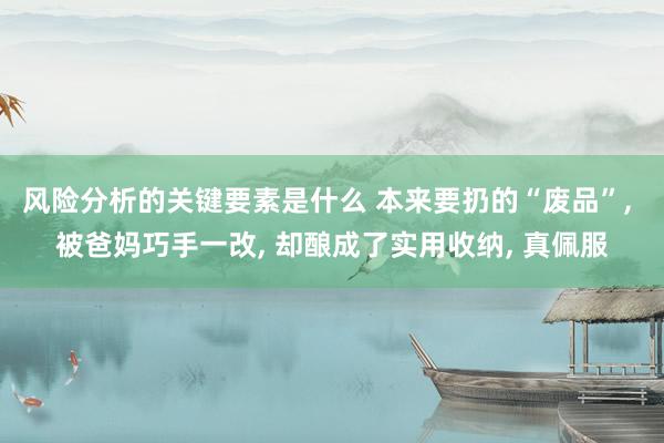 风险分析的关键要素是什么 本来要扔的“废品”, 被爸妈巧手一改, 却酿成了实用收纳, 真佩服