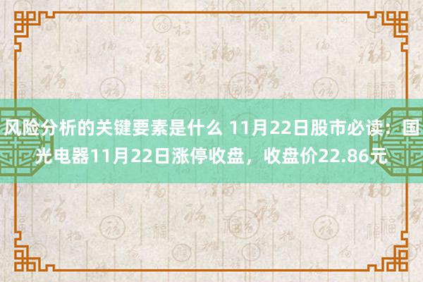 风险分析的关键要素是什么 11月22日股市必读：国光电器11月22日涨停收盘，收盘价22.86元