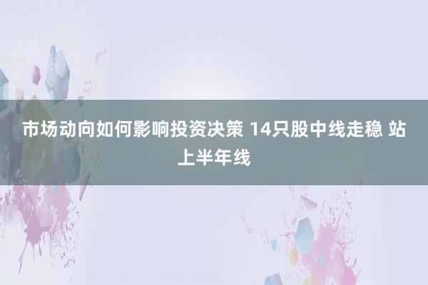 市场动向如何影响投资决策 14只股中线走稳 站上半年线