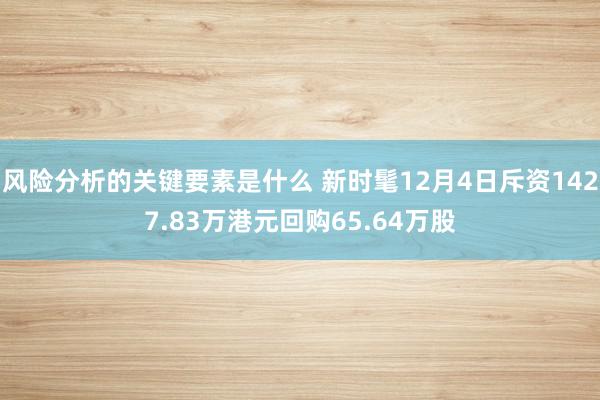 风险分析的关键要素是什么 新时髦12月4日斥资1427.83万港元回购65.64万股