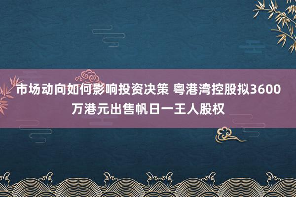 市场动向如何影响投资决策 粤港湾控股拟3600万港元出售帆日一王人股权