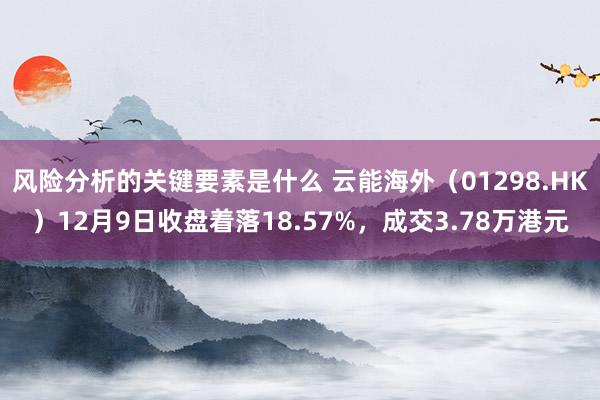 风险分析的关键要素是什么 云能海外（01298.HK）12月9日收盘着落18.57%，成交3.78万港元