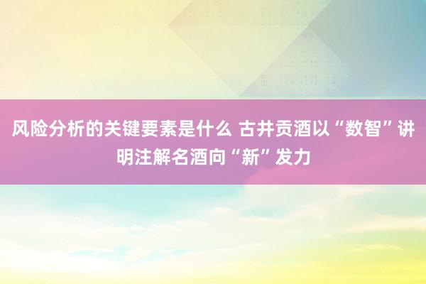 风险分析的关键要素是什么 古井贡酒以“数智”讲明注解名酒向“新”发力