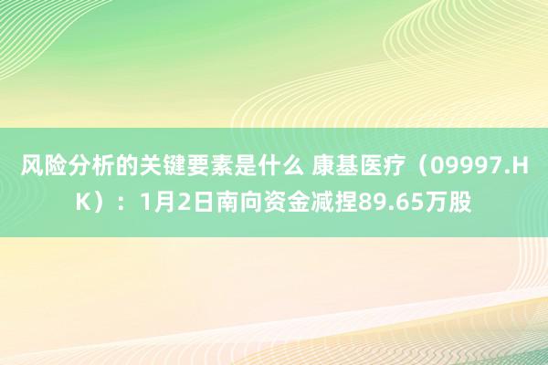 风险分析的关键要素是什么 康基医疗（09997.HK）：1月2日南向资金减捏89.65万股