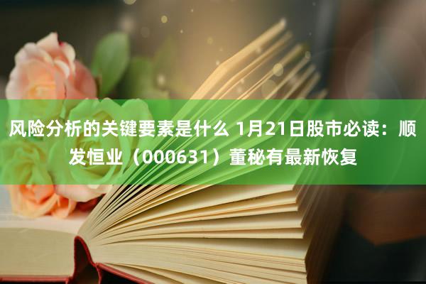 风险分析的关键要素是什么 1月21日股市必读：顺发恒业（000631）董秘有最新恢复