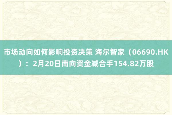 市场动向如何影响投资决策 海尔智家（06690.HK）：2月20日南向资金减合手154.82万股