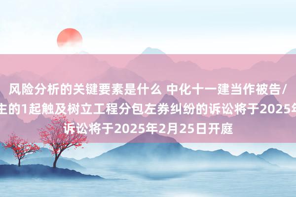 风险分析的关键要素是什么 中化十一建当作被告/被上诉东说念主的1起触及树立工程分包左券纠纷的诉讼将于2025年2月25日开庭