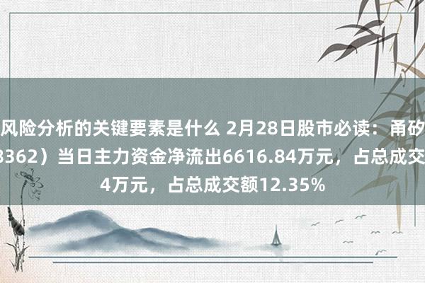 风险分析的关键要素是什么 2月28日股市必读：甬矽电子（688362）当日主力资金净流出6616.84万元，占总成交额12.35%