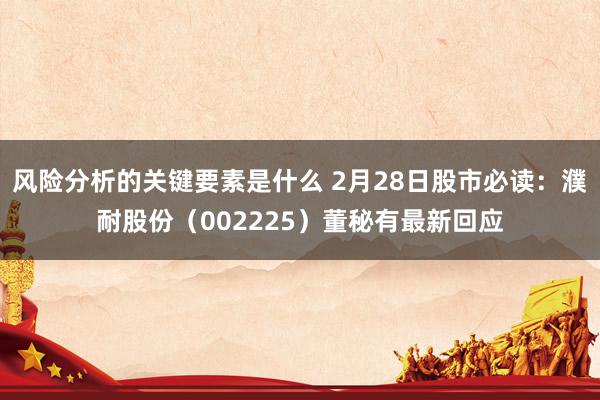 风险分析的关键要素是什么 2月28日股市必读：濮耐股份（002225）董秘有最新回应