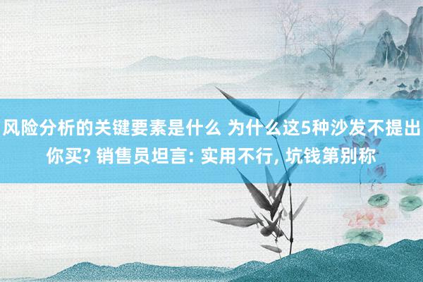 风险分析的关键要素是什么 为什么这5种沙发不提出你买? 销售员坦言: 实用不行, 坑钱第别称