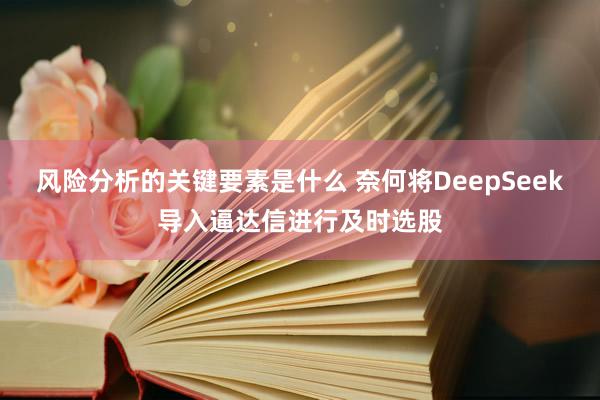 风险分析的关键要素是什么 奈何将DeepSeek导入逼达信进行及时选股