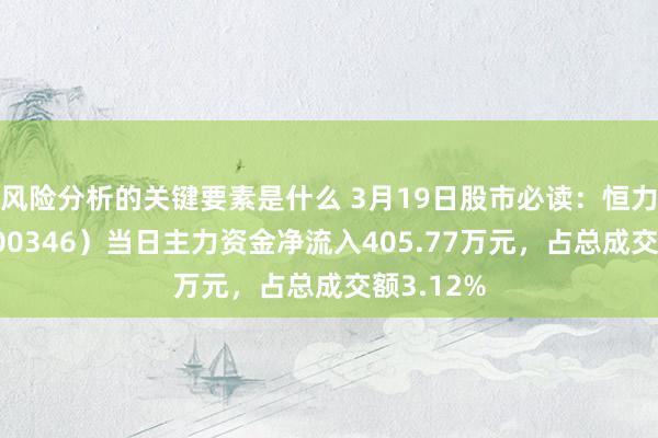 风险分析的关键要素是什么 3月19日股市必读：恒力石化（600346）当日主力资金净流入405.77万元，占总成交额3.12%